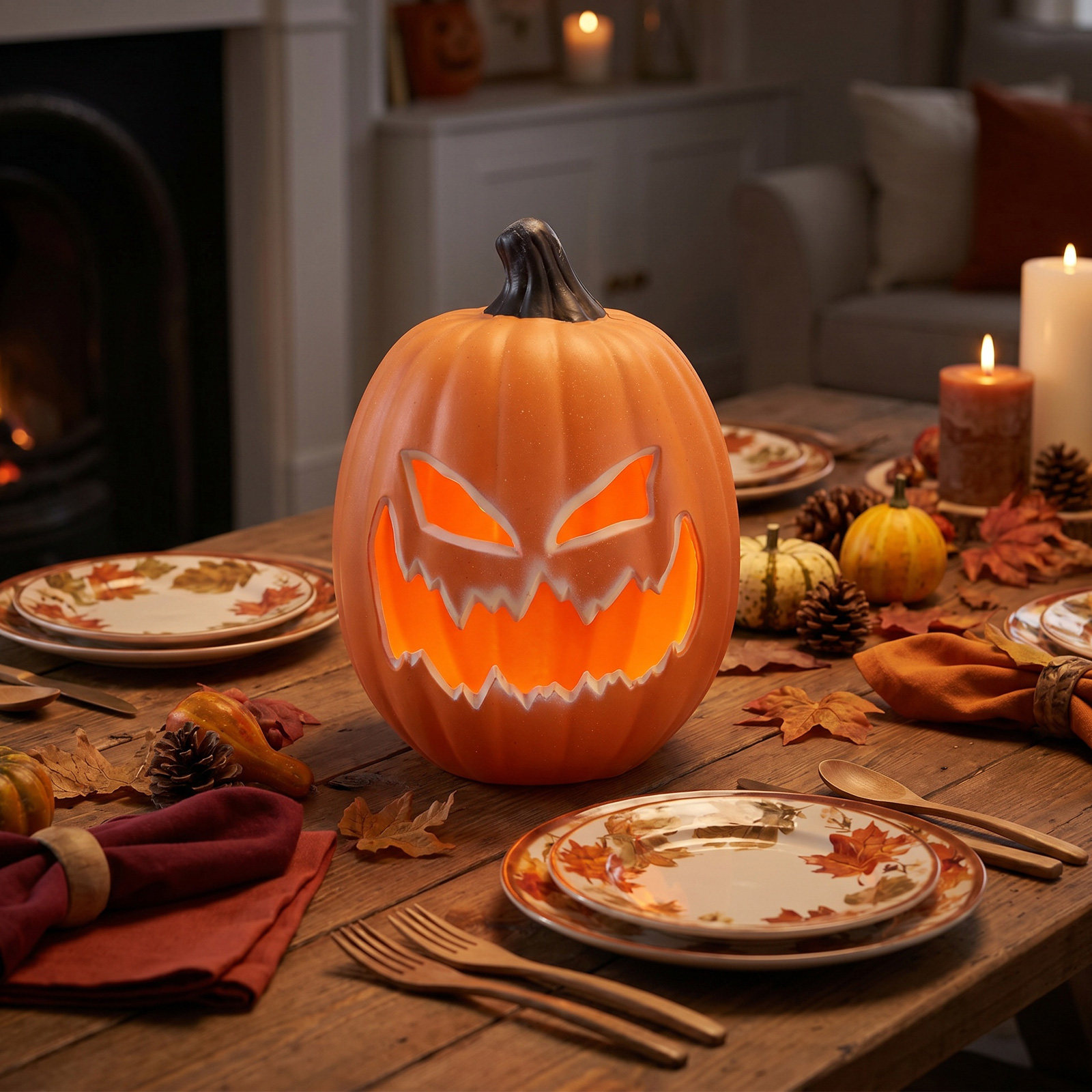Outdoor Power Jack - Lampu Labu Halloween Berlubang Berukir dengan