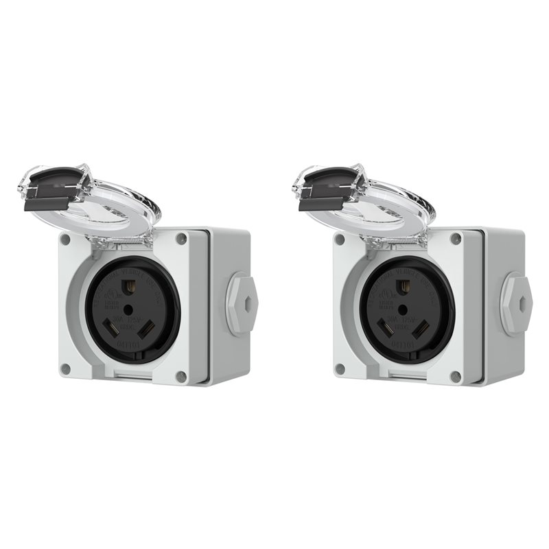 Outdoor Power Receptacle Box - 2X Kotak Stopkontak 30Amp, Receptacle NEMA