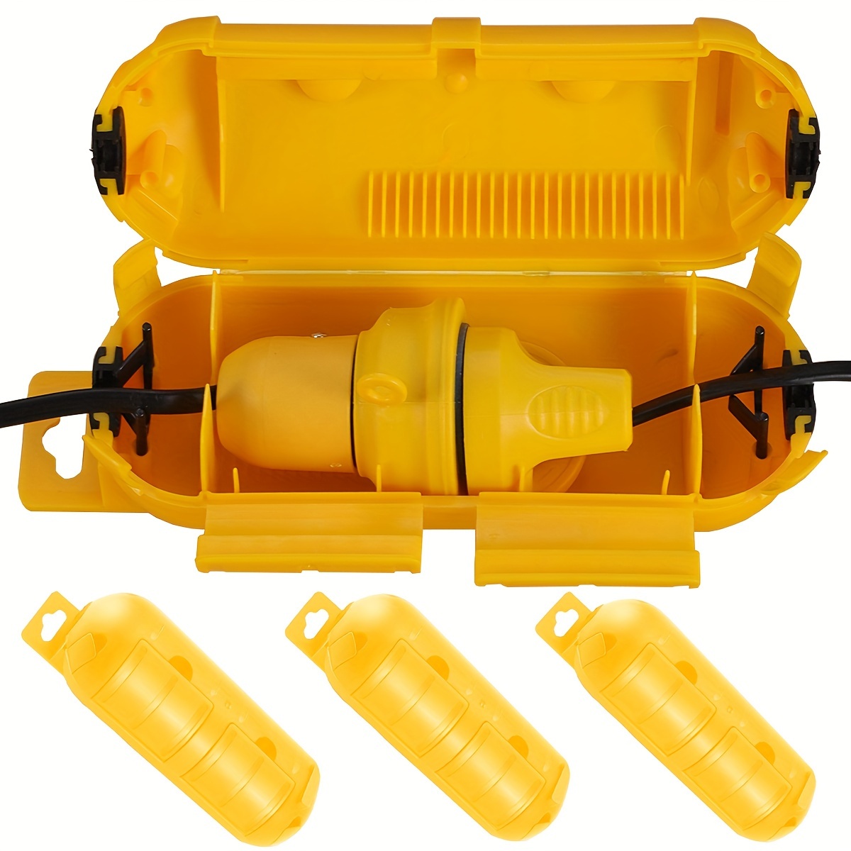 Extension Cord Outdoor - Penutup Kabel Ekstensi Warna Kuning dengan
