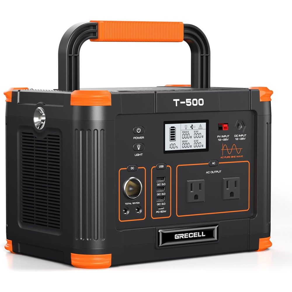 Outdoor Power Vac - Stasiun Tenaga Portabel 500W (Puncak 1000W),