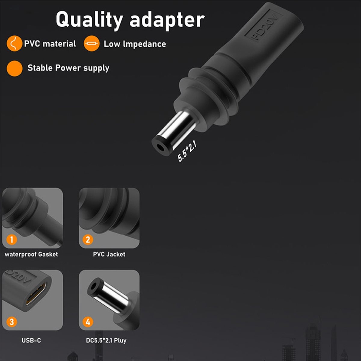 Outdoor Power Jack - # Adaptor Daya Tahan Air 72V,