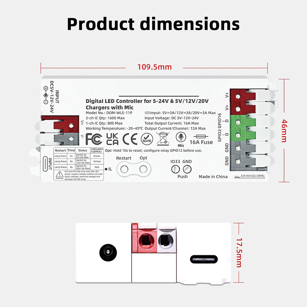 Outdoor Usb Power Strip - Pengontrol Strip LED USB-C PD untuk