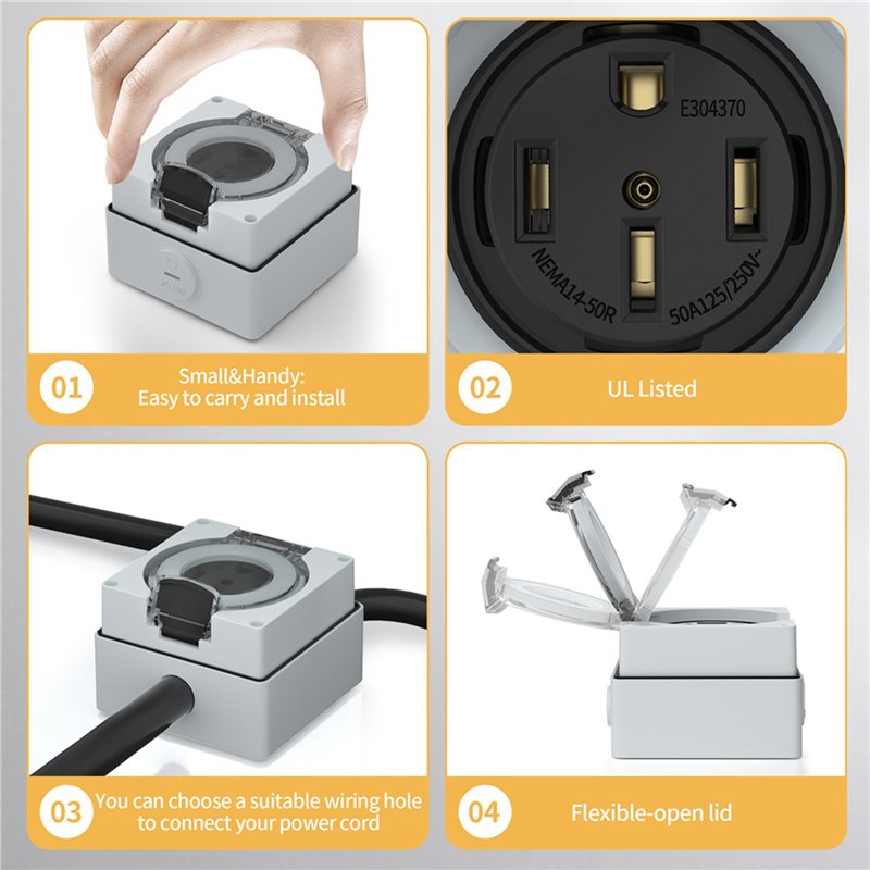 Kotak Stopkontak ABVC 6X 50Amp - Outdoor Power Receptacle Box ulasan dan harga