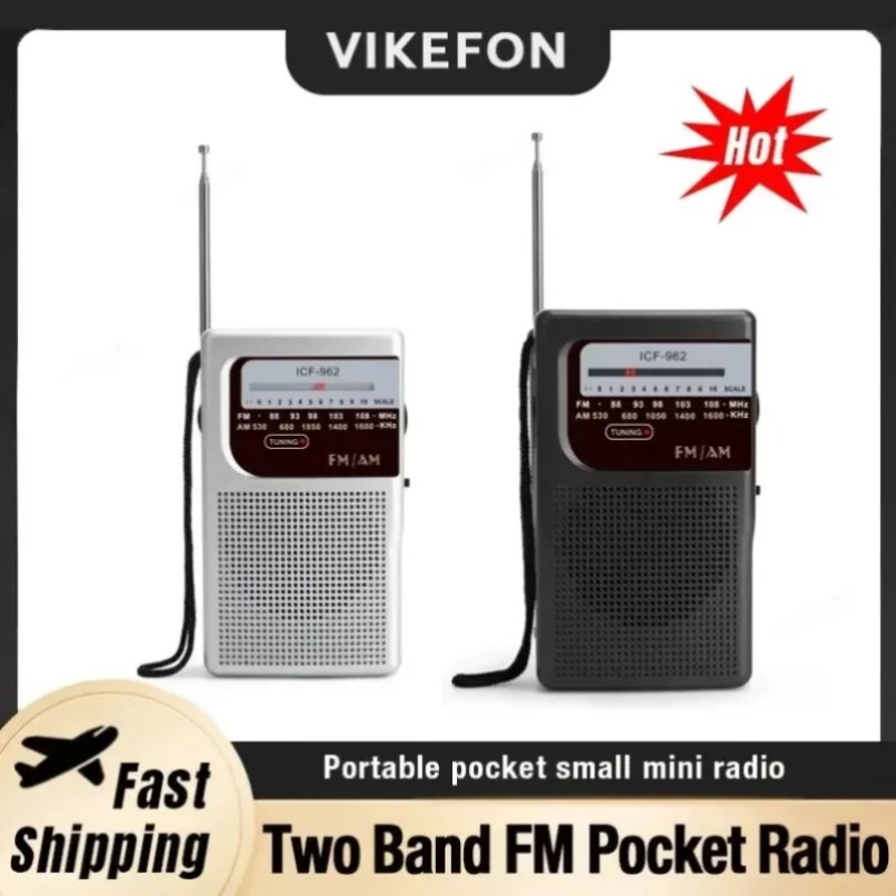 Radio AM FM Mini Portabel Ukur - Outdoor Power Jack ulasan dan harga