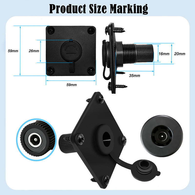 Soket Panel Mount DC5521 Tahan - Outdoor Power Jack ulasan dan harga