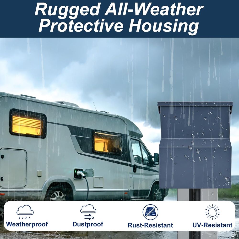 Panel Listrik RV dengan Pemutu - Outdoor Power Receptacle Box ulasan dan harga