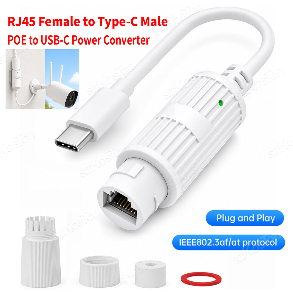 Konverter Daya POE ke USB-C RJ - Outdoor Power Adapter ulasan dan harga