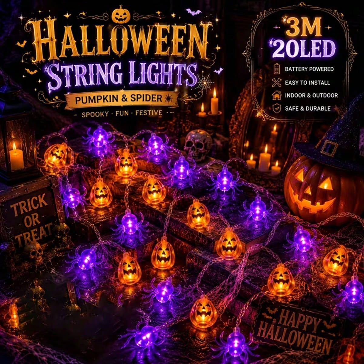 1 Buah Lampu String LED 10/20  - Outdoor Power Jack ulasan dan harga