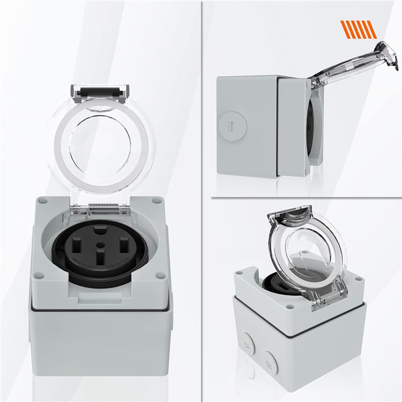 ABZL 6X 50Amp Kotak Stopkontak - Outdoor Power Receptacle Box ulasan dan harga